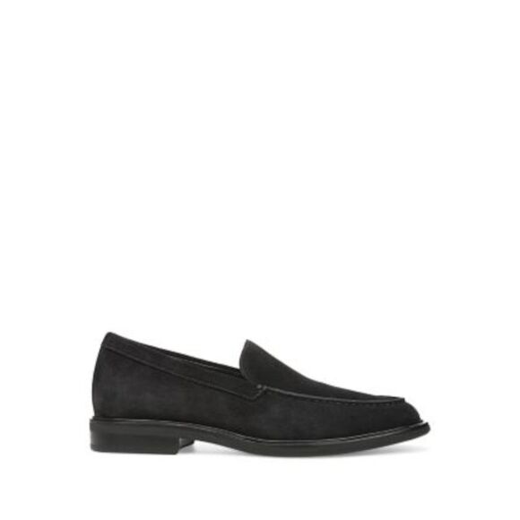 VINCE. Mens Navy Moc Grant Block Heel Slip On Leather Loafers Shoes 10.5 M